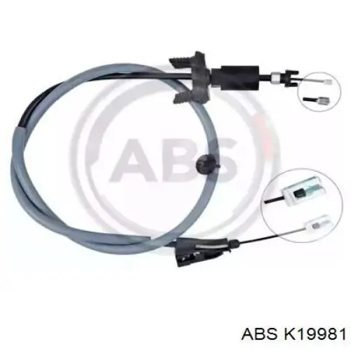 Трос стоянкового гальма передній ABS K19981 ціна, від 46.88 USD