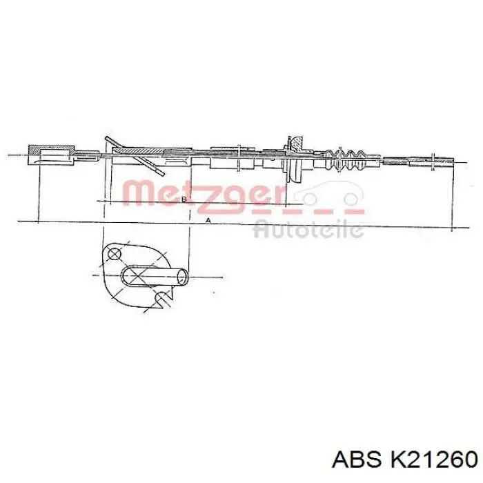 Тросик зчеплення Fiat/Alfa/Lancia 46406436