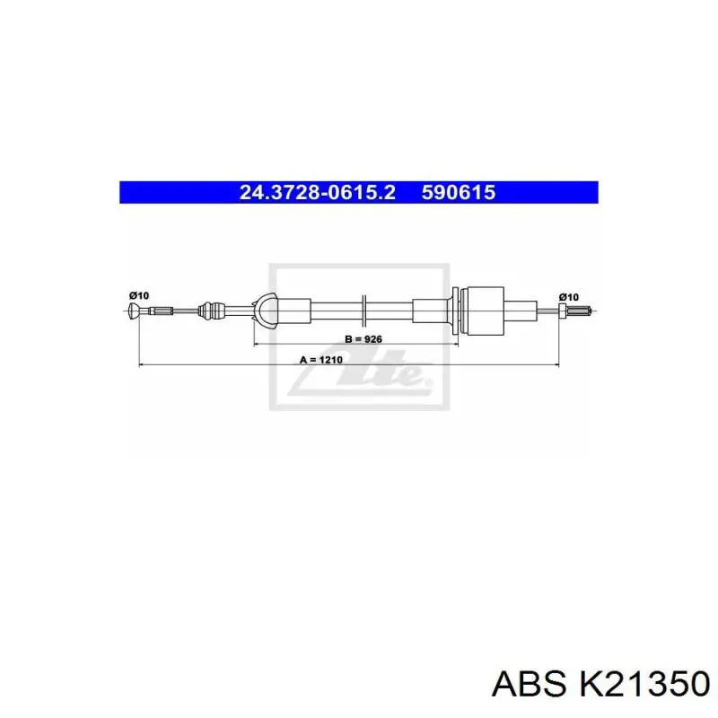 Купити 81AB7K553DB Ford Трос зчеплення