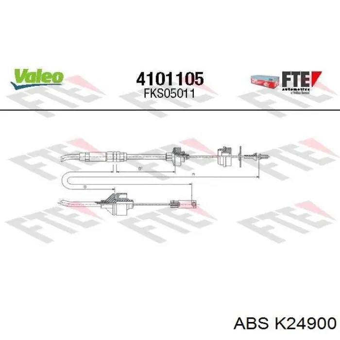 Трос зчеплення ABS K24900 ціна, від 14.10 USD