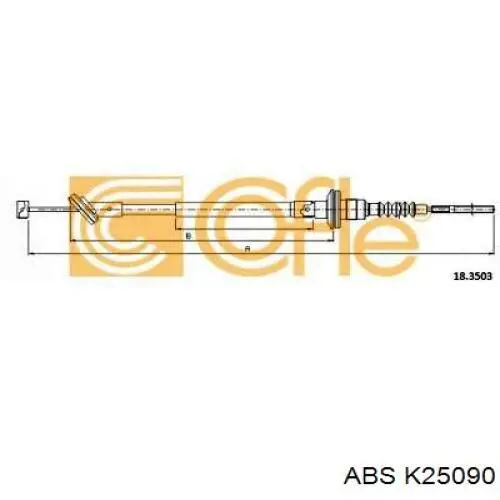 Трос зчеплення K25090 ABS