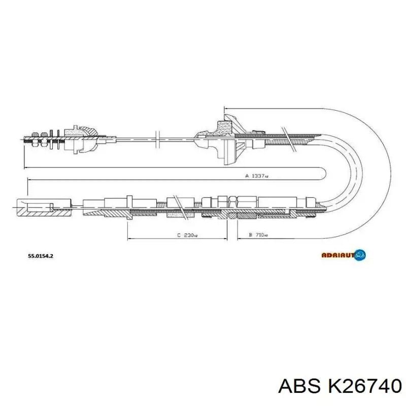 Купити K26740 ABS Трос зчеплення