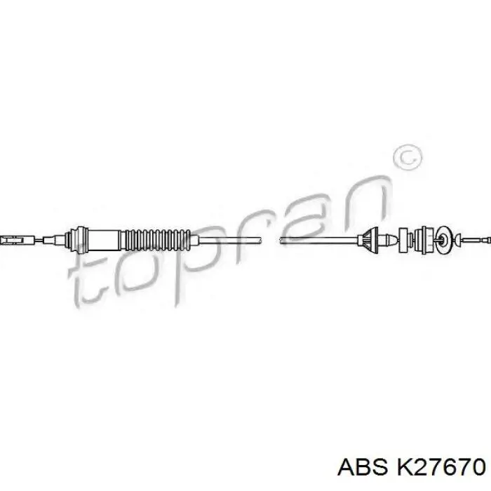Трос зчеплення ABS K27670 ціна, від 13.83 USD