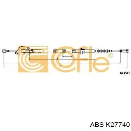 Трос зчеплення K27740 ABS