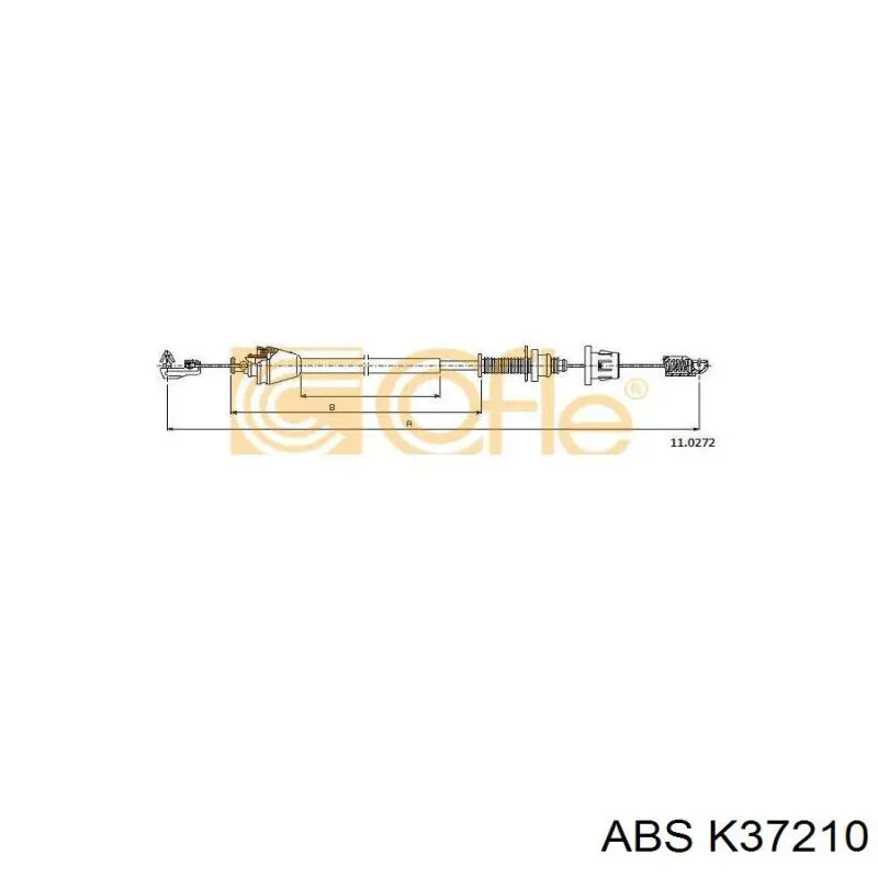 Трос газу ABS K37210 ціна, від 8.00 USD
