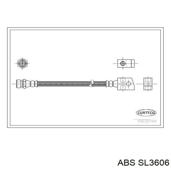 SL3606 ABS Шланг гальмівний задній