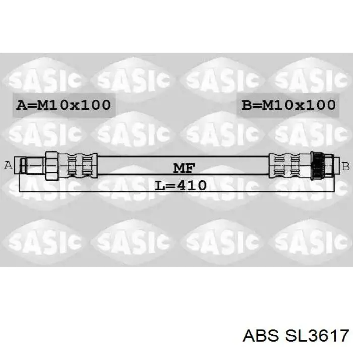 Купити SL3617 ABS Шланг гальмівний задній