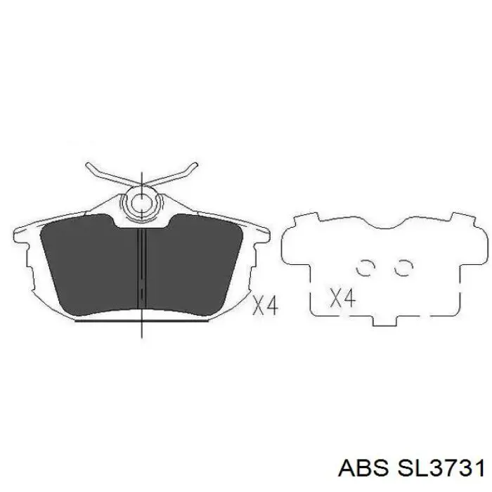 Шланг гальмівний передній ABS SL3731 ціна, від 7.97 USD