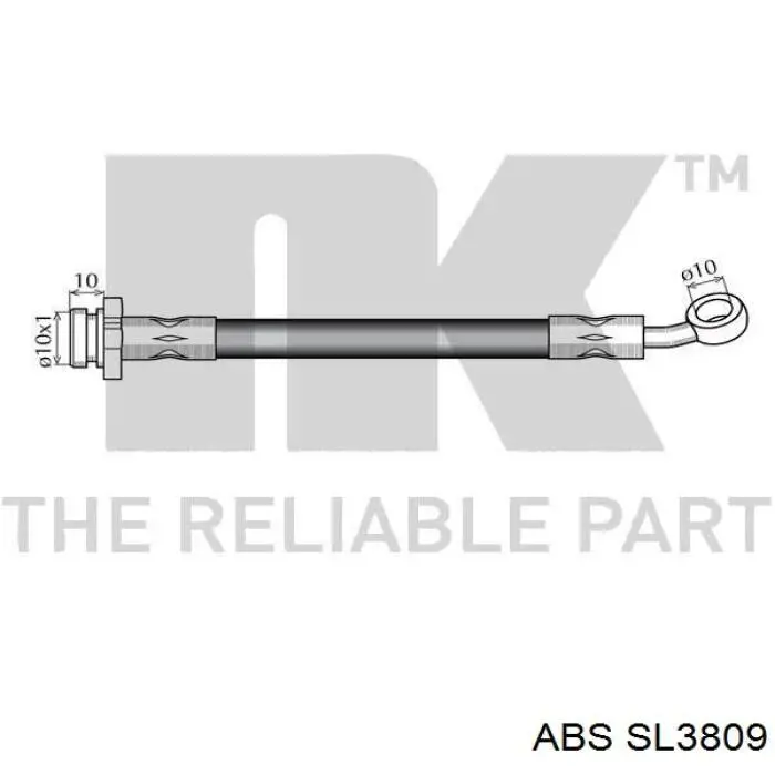 Купити C81517ABE ABE Шланг гальмівний передній, правий