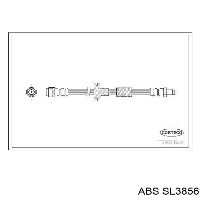 Шланг гальмівний передній ABS SL3856 ціна, від 8.46 USD