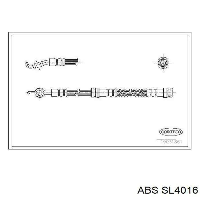 Шланг гальмівний передній SL4016 ABS