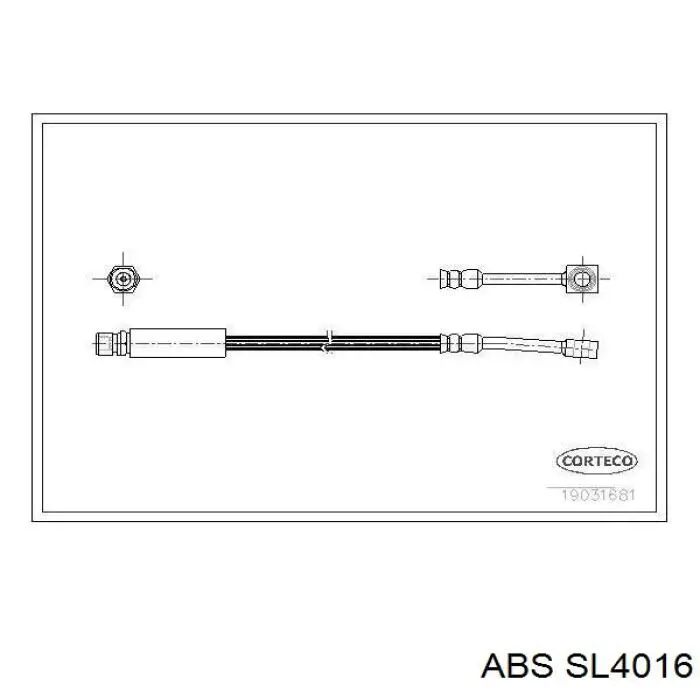 Купити SL4016 ABS Гальмівні шланги передні