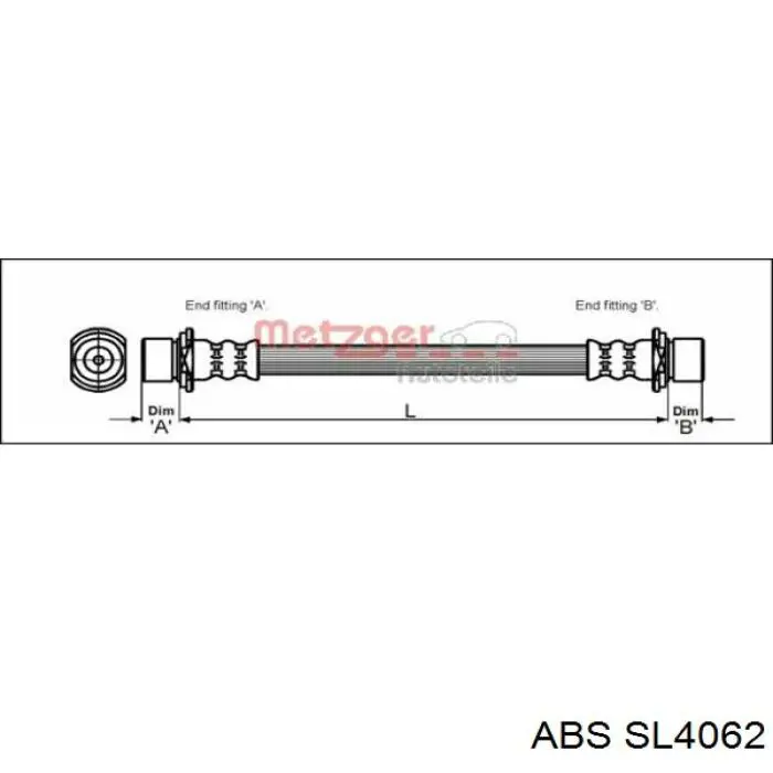 Шланг гальмівний задній SL4062 ABS