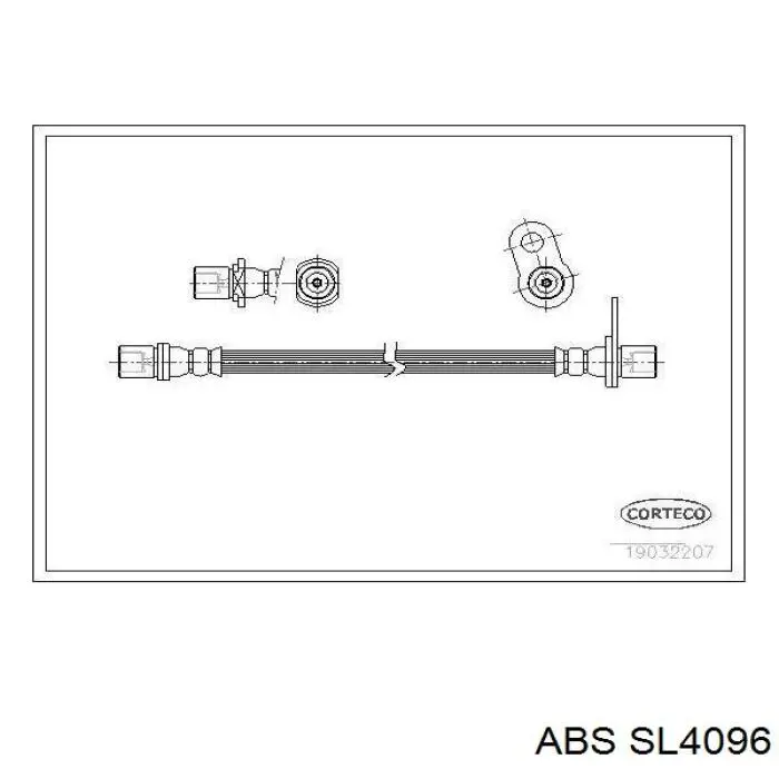 Шланг гальмівний передній, лівий SL4096 ABS