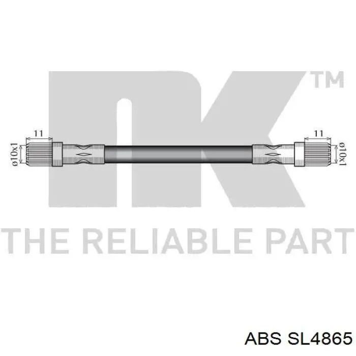 Шланг гальмівний задній SL4865 ABS