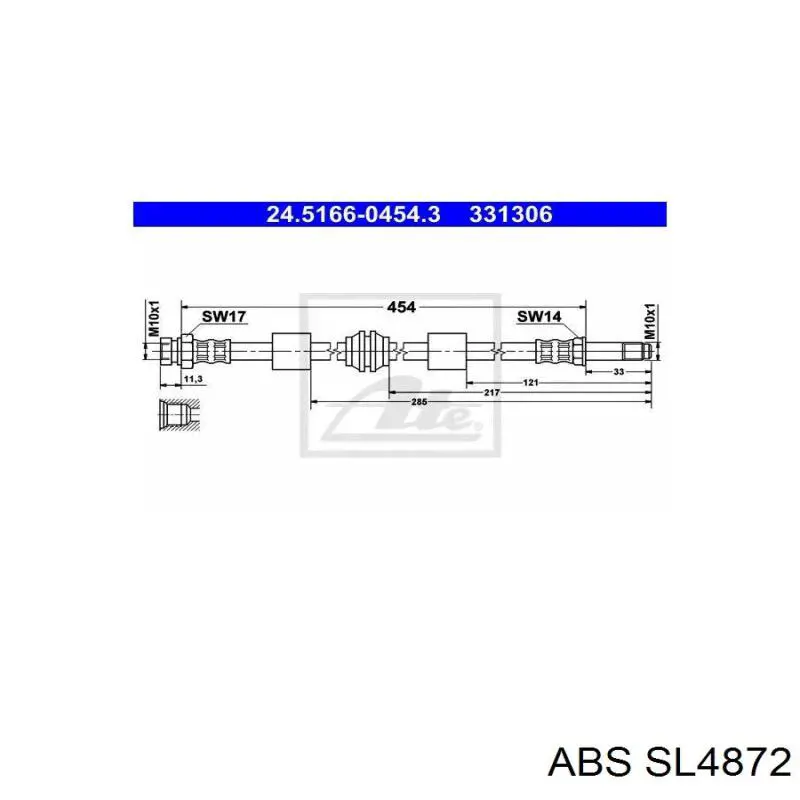 Гальмівні шланги передні SL4872 ABS
