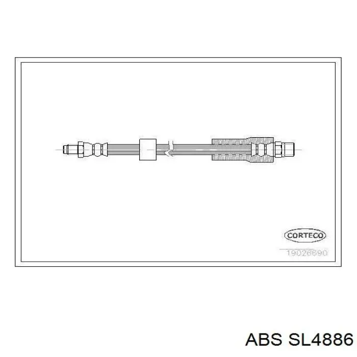 Купити SL4886 ABS Шланг гальмівний задній