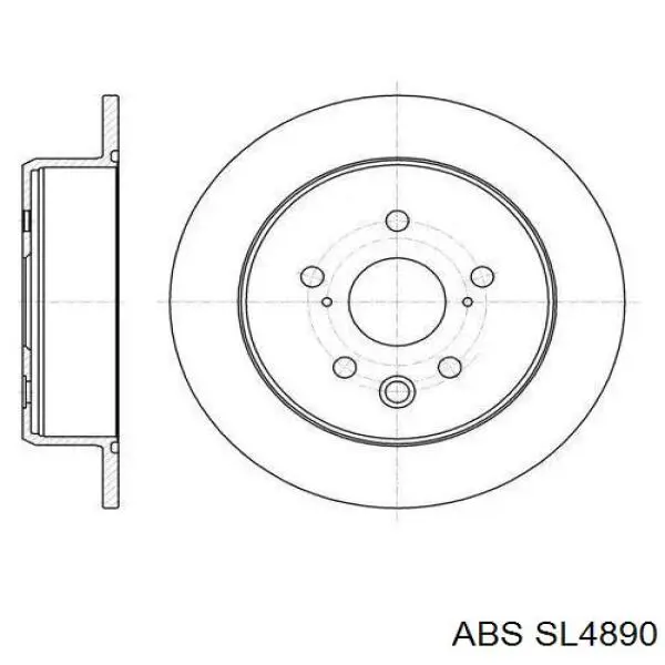 Шланг гальмівний задній SL4890 ABS