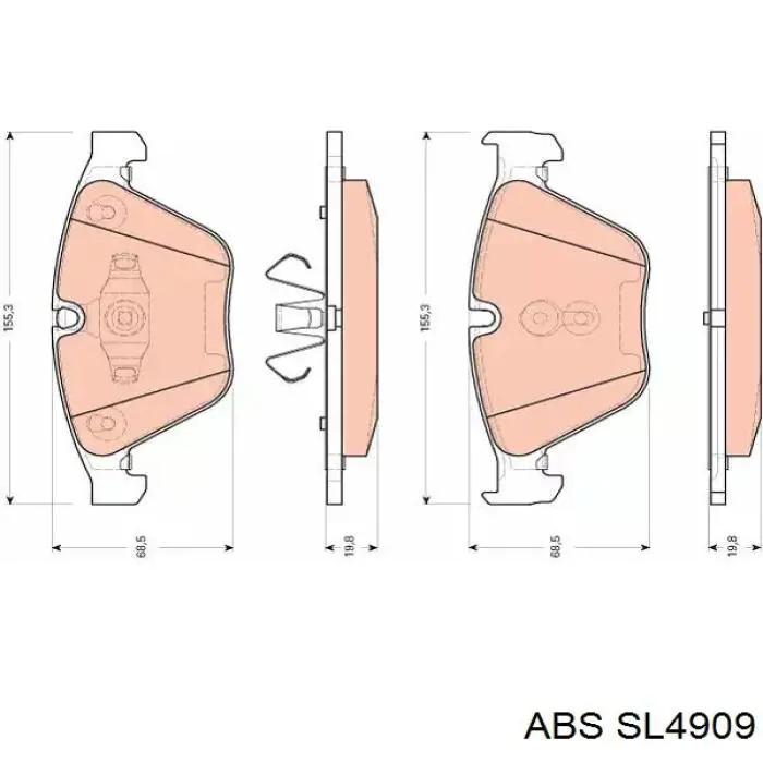 Купити SL4909 ABS Шланг гальмівний передній, лівий