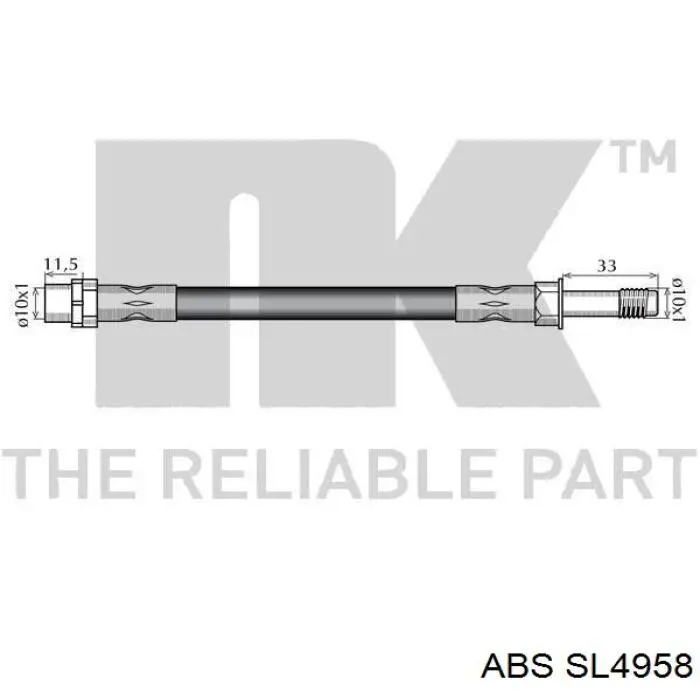Купити SL4958 ABS Гальмівні шланги передні