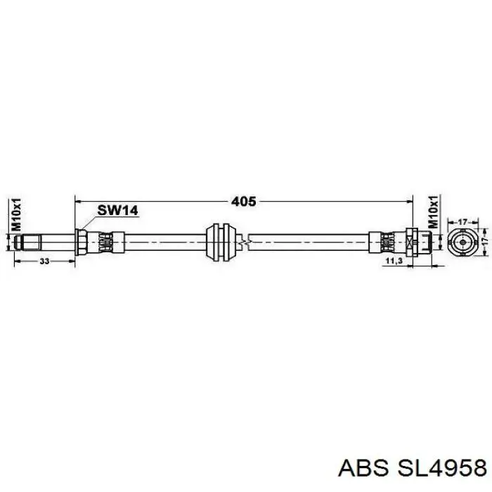 Шланг гальмівний передній ABS SL4958