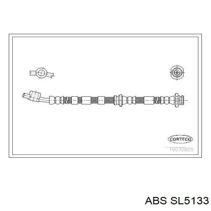 Шланг гальмівний передній, лівий ABS SL5133 ціна, від 10.85 USD