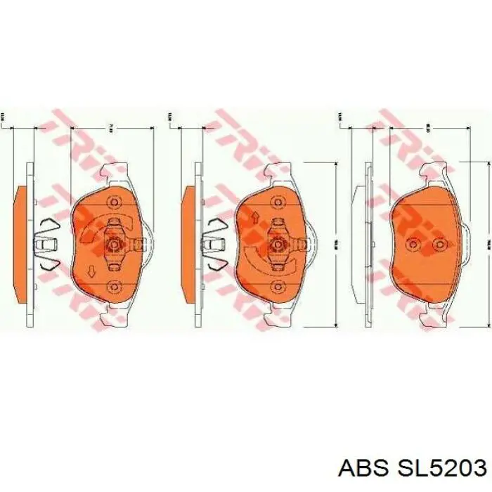 Купити SL5203 ABS Шланг гальмівний задній