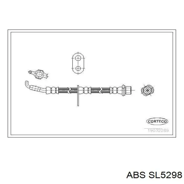 Шланг гальмівний передній ABS SL5298 ціна, від 13.17 USD