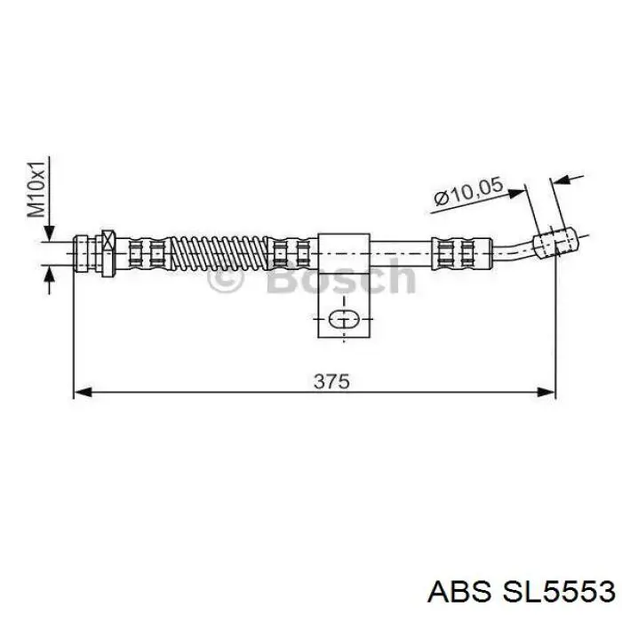 SL5553 ABS шланг гальмівний передній, правий