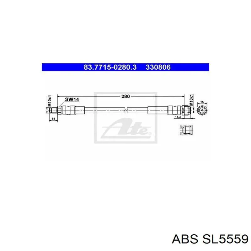 Гальмівні шланги передні SL5559 ABS
