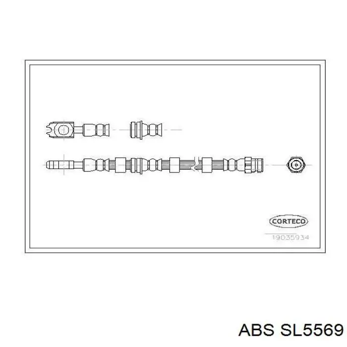 Шланг гальмівний передній ABS SL5569 ціна, від 8.75 USD