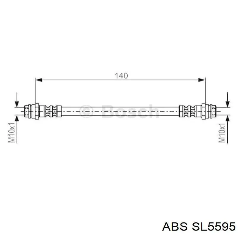 SL5595 ABS Гнучка гальмівна трубка передня
