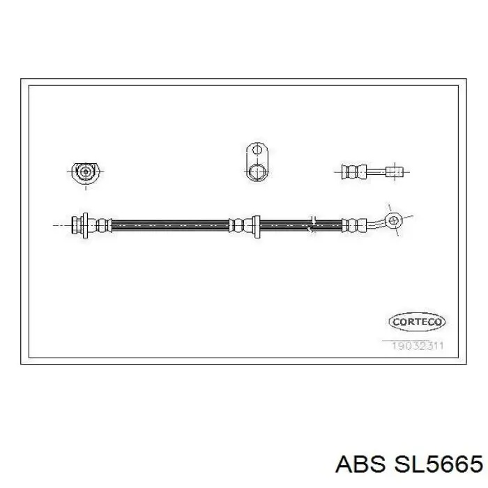 Купити SL5665 ABS Шланг гальмівний передній, лівий