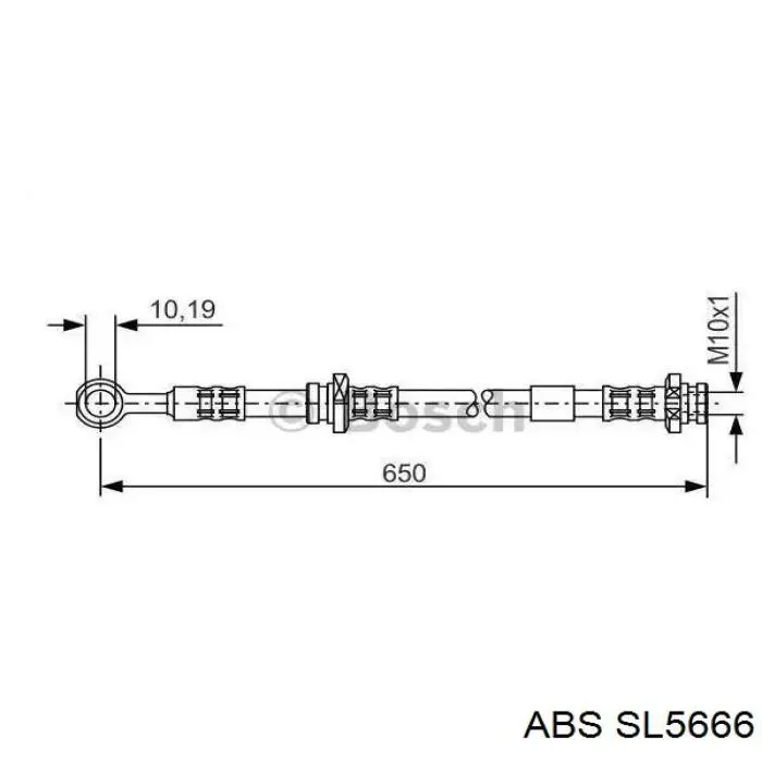 Шланг гальмівний передній, лівий ABS SL5666 ціна, від 14.09 USD