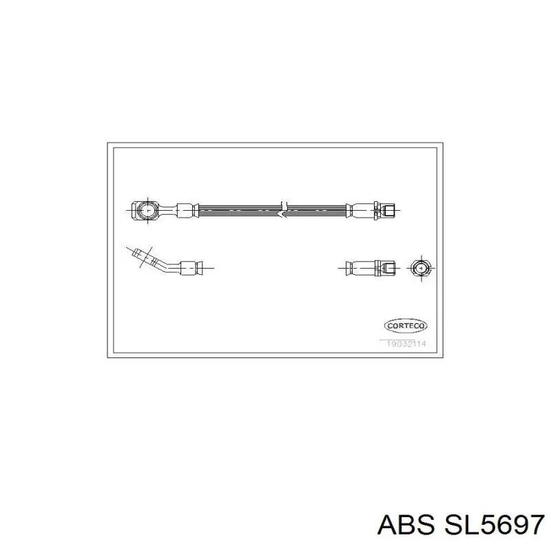 Купити SL5697 ABS Шланг гальмівний задній