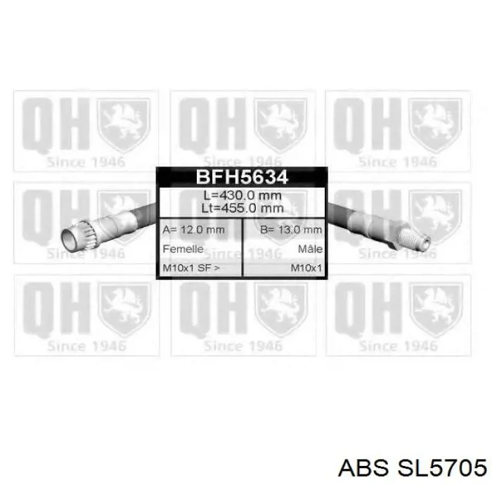 Купити SL5705 ABS Гальмівні шланги передні