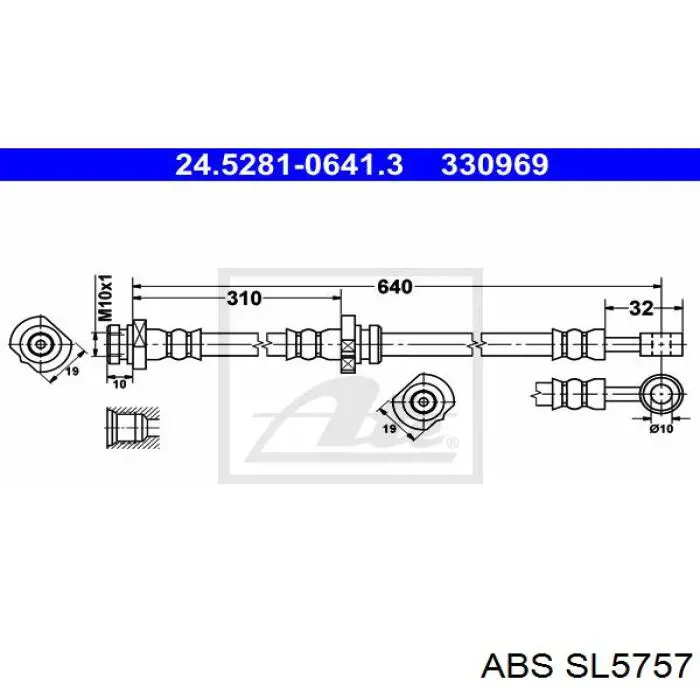 Купити 46211AV710 Nissan/Infiniti Шланг гальмівний задній, лівий