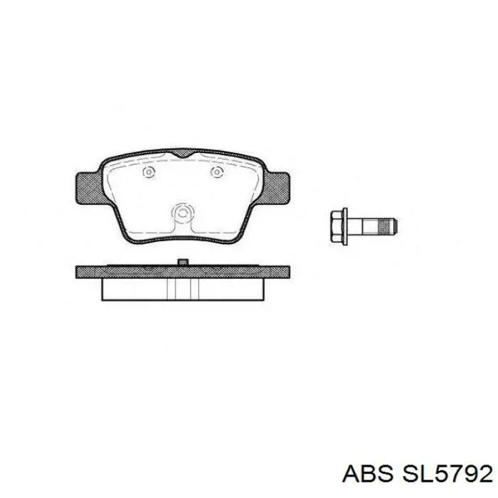 Шланг гальмівний задній, лівий ABS SL5792