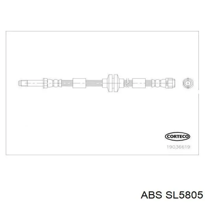 Шланг гальмівний передній ABS SL5805 ціна, від 5.96 USD