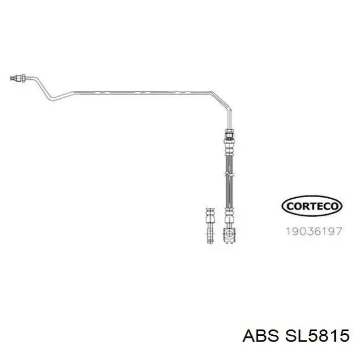 Шланг гальмівний задній, правий ABS SL5815 ціна, від 14.55 USD