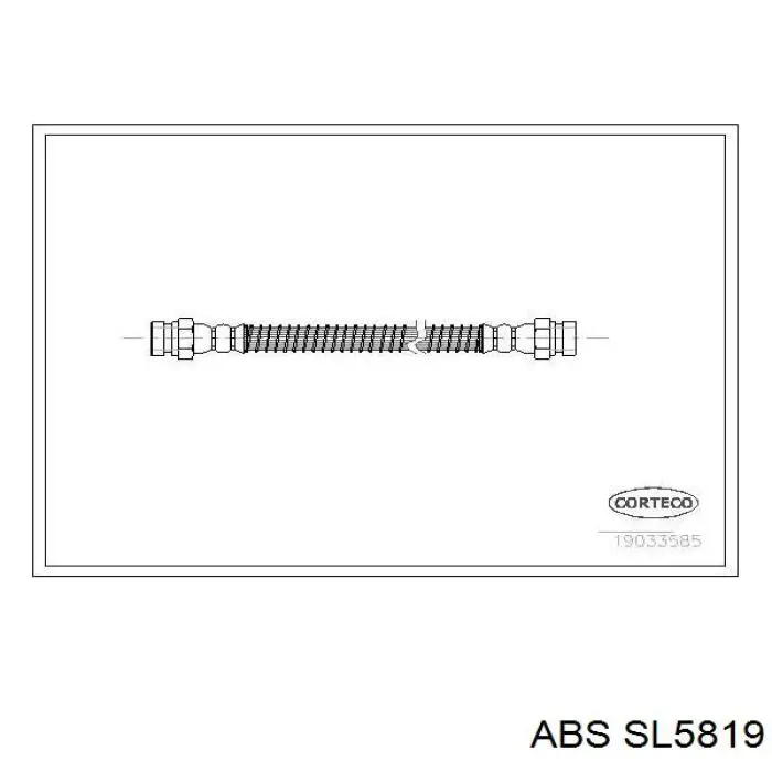 Шланг гальмівний задній, лівий SL5819 ABS