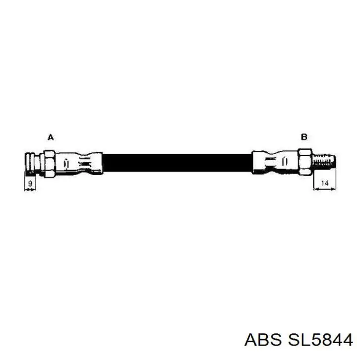 Шланг гальмівний передній ABS SL5844 ціна, від 4.53 USD