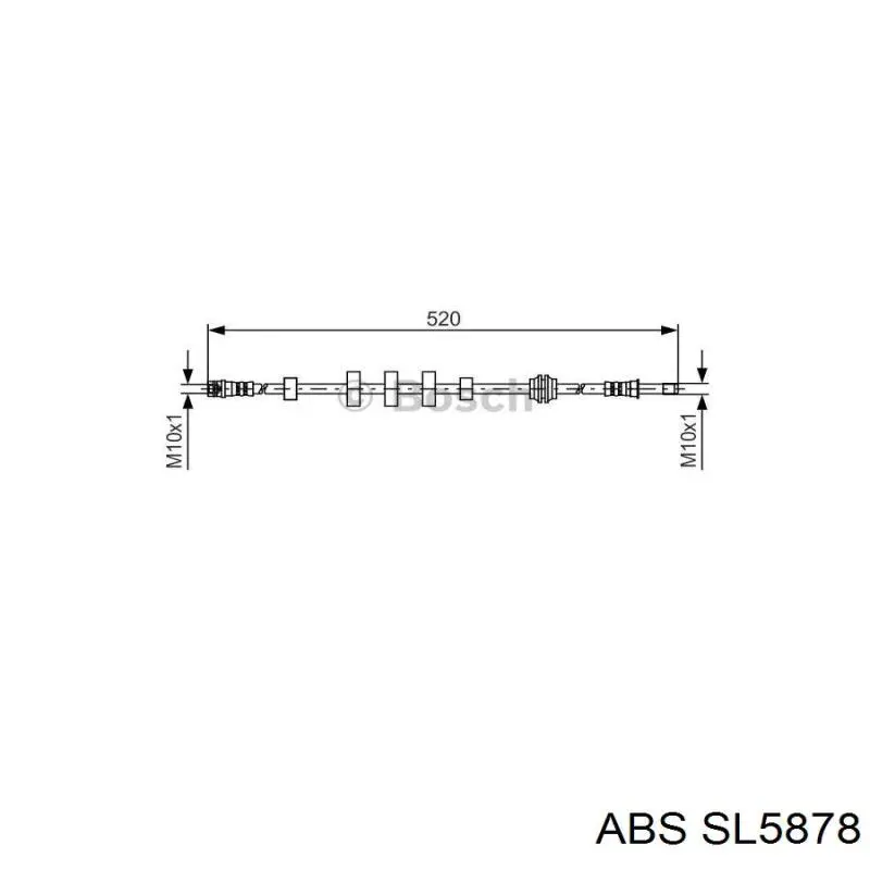 Шланг гальмівний передній SL5878 ABS