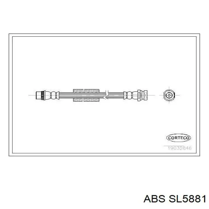 Шланг гальмівний задній, правий ABS SL5881 ціна, від 7.91 USD