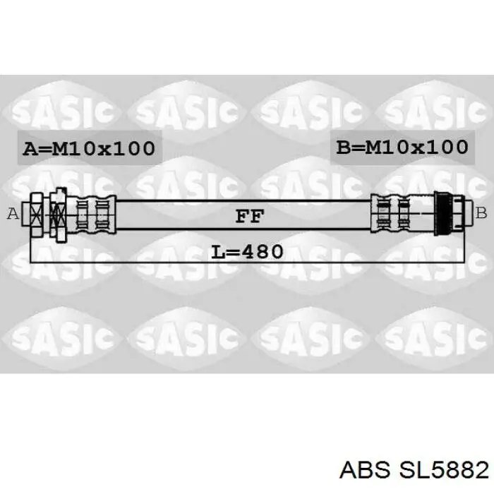 SL5882 ABS шланг гальмівний задній, лівий