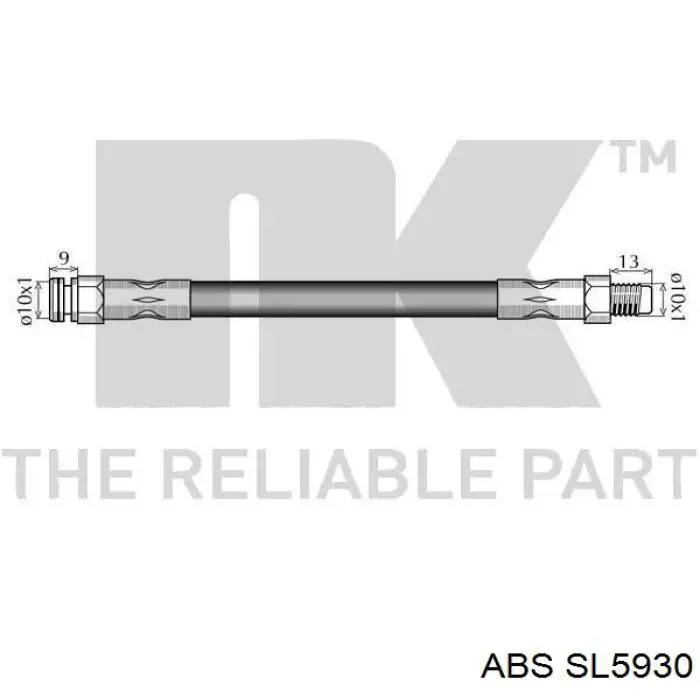 Шланг гальмівний передній Fiat/Alfa/Lancia 51780395 ціна, від 13.57 USD