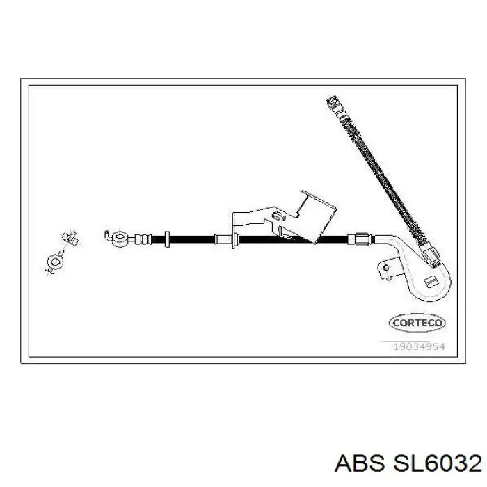 Купити SL6032 ABS Шланг гальмівний передній, правий