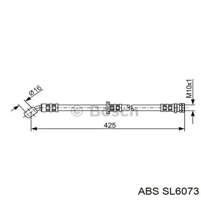 T28089 Brembo Гнучка гальмівна трубка передня