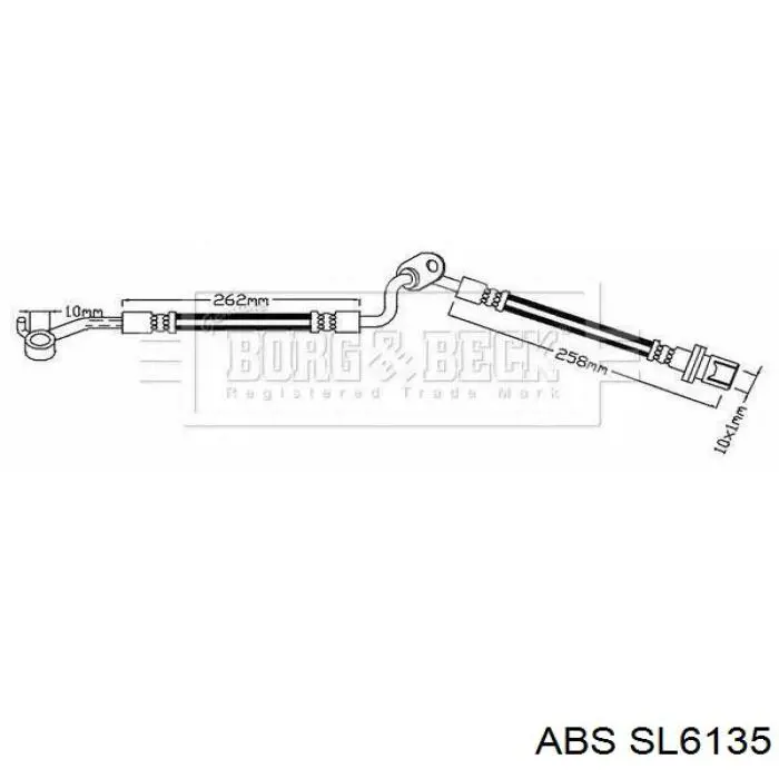 Шланг гальмівний передній, правий ABS SL6135 ціна, від 26.42 USD
