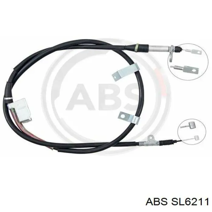 Шланг гальмівний задній, правий ABS SL6211